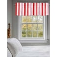 thumbnail image 3 of Valances for Windows Red Pink Ombre Stripes Rod Pocket Cafe Window Treatments Valance Curtains for Kitchen Bathroom Laundry Basement Windows 60"x14", 3 of 9