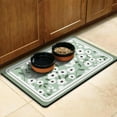 thumbnail image 3 of Dog Food Mat, Dog Mat for Food and Water, Pet Dog Cat Bowl Mat, Non-Slip Super Absorbent Feeding Mat with Sage Green Leaf,17inx30in, 3 of 7