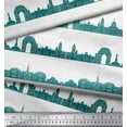 thumbnail image 3 of Soimoi Green Modal Satin Fabric Indian Monuments Architectural Print Sewing Fabric Yard 42 Inch Wide, 3 of 3