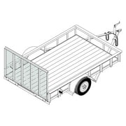 T1110 - 6'4" x 10 Single Axle 3.5K Utility Trailer DIY Master Plan - 14 How-to Steps w/ Blueprint Paper - Engineer Approved