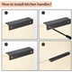 thumbnail image 3 of Tiradores para muebles, tiradores de puerta negros mate ocultos de 96 mm, tirador de perfil de aluminio, tirador integrado, tirador para muebles de cocina para muebles de cajones de armario interior, 3 of 4