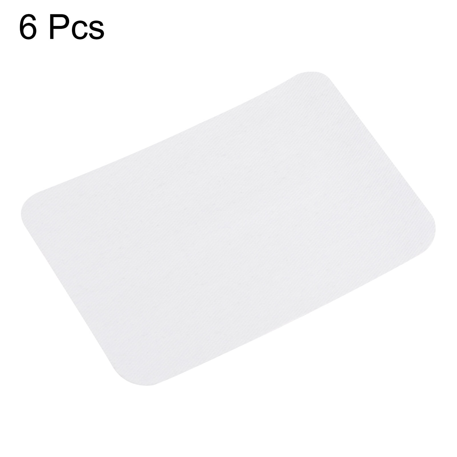 Uxcell 6Pcs Iron on Patches for Clothing Repair 3"x4-1/4" Fabric Patch Cotton Decorating for Clothes Pants White