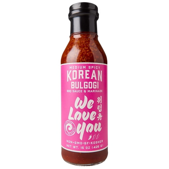 Medium Spicy Korean Bulgogi BBQ Sauce Marinade, 15oz