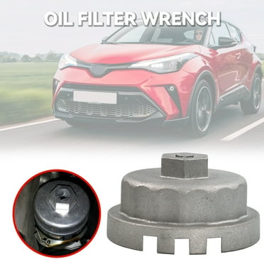 Car Oil Filter Wrench 14 Flutes Silver for Toyota Corolla Scion tC iQ Lexus ES350