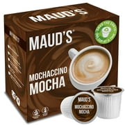Maud's Dark Chocolate Mocha Cappuccino Dark Roast Espresso Coffee (Mochaccino), 18ct. Solar Energy Produced Recyclable Single Serve Coffee Pods, 100% Arabica Coffee California Roasted, KCup Compatible