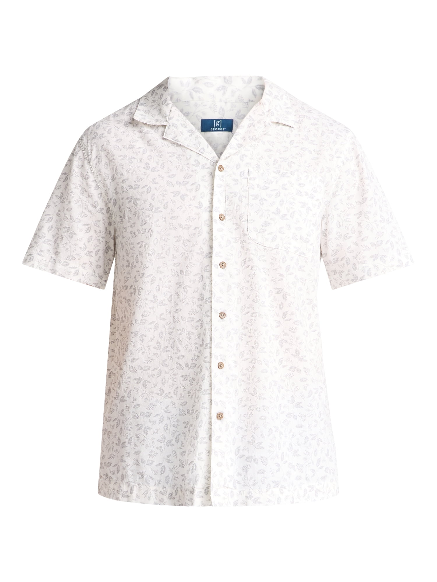 George Men's Linen-Blend Shirt, Sizes S-3XL