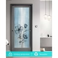 thumbnail image 5 of Window Privacy Film Blue Flower Stained Glass Window Film Decorative Sun Block Window Cover Retro Gradient Texture Painting Plant Leaf Window Clings Static Adhesive Sticker for Bathroom 23.6"x59", 5 of 7