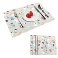 thumbnail image 1 of DouZhe Ensemble de 4 Sets de Table en Polyester, Motif Terrazzo Coloré Abstrait, Résistants à la Chaleur pour Table à Manger, 12 Pouces x 18 Pouces, 1 of 6