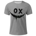 thumbnail image 4 of T-shirts for Men Printed Short Sleeve Casual Round Neck T-shirt Top Gray L Mens Tops, 4 of 4