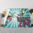 thumbnail image 2 of Green Gir Invader Zim Flannel Blanket Ultra-Soft Micro Fleece Throw Blanket For Bed Sofa Couch Car Office Unisex Adult Fuzzy Bed Blanket Cozy Kids Throw Blanket 40"x30", 2 of 7