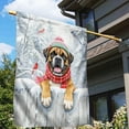 thumbnail image 3 of Playful Boxer Welcomes Winter Snowy Day with Cardinal Bird House Flag 28x40in Double Sided Boxers Dog Lover Gifts Idea Outdoor Decor - 2017, 3 of 5