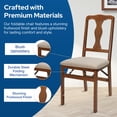 thumbnail image 4 of Open Box Queen Anne Hardwood Folding Chair - Fruitwood Finish with Blush Upholstery, 4 of 6