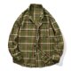 thumbnail image 4 of Camisas s Para Hombre Camisa con capucha a cuadros informal de negocios de primavera y otoño para hombres (AG, XXL), 4 of 5