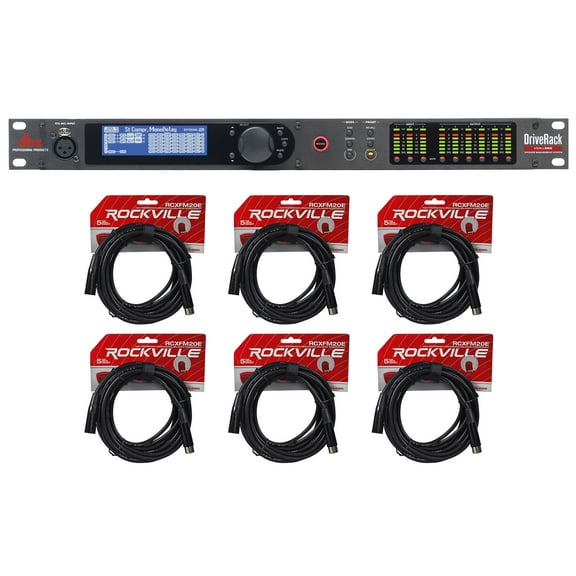 DBX VENUE360 VENU 360 DriveRack 3x6 PA Speaker Sound Processor System XLR Cables