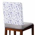thumbnail image 2 of Spring Flowers Chair Covers Set of 1 Purple Orchids Plant Leaves Chair Back Covers Stretch Removable Washable Slipcovers Protector for Dining Room Kitchen Party Decor, 2 of 5