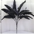 thumbnail image 3 of Viworld Artificial Black Persian Fern Leaf Plant Fake and Realistic Plastic Wedding Shop Background Decoration 4 Packs, 3 of 5
