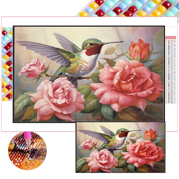 5D DIY Con Cuentas Cuadradas Colibrí Del Arte 75x55cm