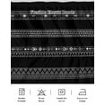 thumbnail image 7 of Geometric Black Bed Skirt Queen Size 18" Drop Ethnic Stripes Ruffled Wrap Around Bed Skirts Adjustable Elastic Bedskirt Dust Ruffle for Queen Size Bed, 7 of 7