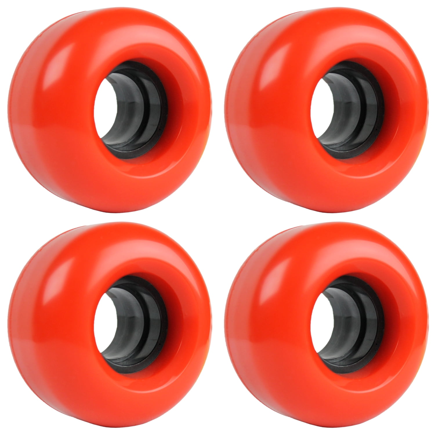 SKATEBOARD CRUISER WHEELS SET 56mm x 34mm 78A 186C Red