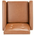 thumbnail image 4 of SAFAVIEH Roald Solid Glam Sofa Accent Chair, Light Brown, 4 of 7