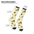 thumbnail image 4 of Fotbe Vintage White Polka Dot Sunflower print Women's Men's Novelty Crew Socks Cotton Socks Knee High Socks for Walking,Running,Nurses,Pregnancy, 4 of 8