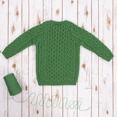 thumbnail image 2 of SAOL Classic Aran Cable Sweater for Kids: Crew Neck, 100% Merino Wool Celtci Knit, Made in Ireland, 2 of 2