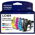 thumbnail image 1 of YWC-Compatible LC404 Ink Cartridges Replacement for Brother LC404 LC-404 LC404BK Replacement for MFC-J1205W MFC-J1215W MFC-J1205W XL Printer (B/C/M/Y, 4 Packs), 1 of 4