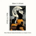 thumbnail image 3 of 18 x 12 Polyester Halloween Black Cats and Pumpkin Horror Face Garden Flag, Double-Sided Printing, 3 of 5