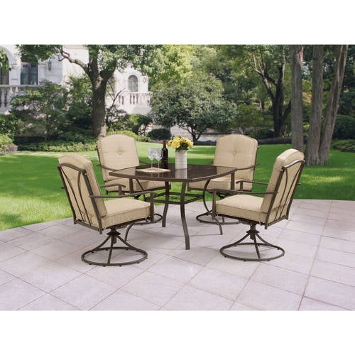 Mainstays Woodland Hills 5Piece Dining Set, Tan