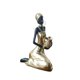 thumbnail image 2 of Estatuilla de mujer negra, escultura de mesa, artesanía hecha a mano, pieza de arte coleccionable decorativa para estudios de yoga, multiusos 165x8x95cm, 2 of 8