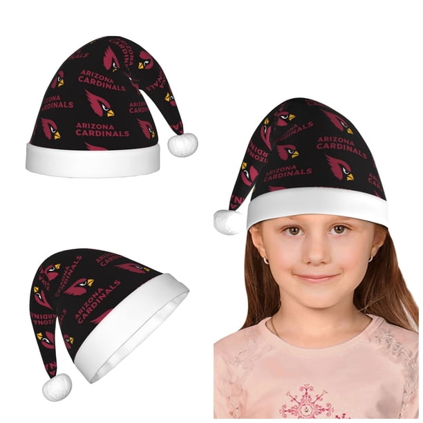 Gorro de Papá Noel de peluche para niños y adolescentes de 4 a 12 años de los Cardinals, gorro navideño para niños y niñas, regalo para fiestas navideñas, protección contra el frío y calidez