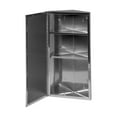 thumbnail image 5 of Infinity Corner Wall Mount Medicine Cabinet Brushed Stainless Steel w/Mirror Door Triple Shelf Opens Right to Left 11-7/8" W x 23-5/8" H Easy Install Renovators Supply, 5 of 7