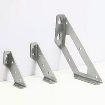 WHAMVOX 10 Pcs Square Mounting Stainless Steel Corner Code 6.50X3.00X2.10CM Silver