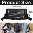 thumbnail image 3 of Zhenhongyql Handlebar Bag With Screen Phone Holder 2 In 1 Multifunctional Front Storage Bag Crossbody Bag For Men Cycling For, 3 of 5