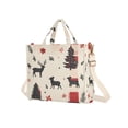 thumbnail image 7 of FORMRS Womens Corduroy Tote Bag Crossbody Shoulder Handbag with Pocket, Christmas Forest, 7 of 7