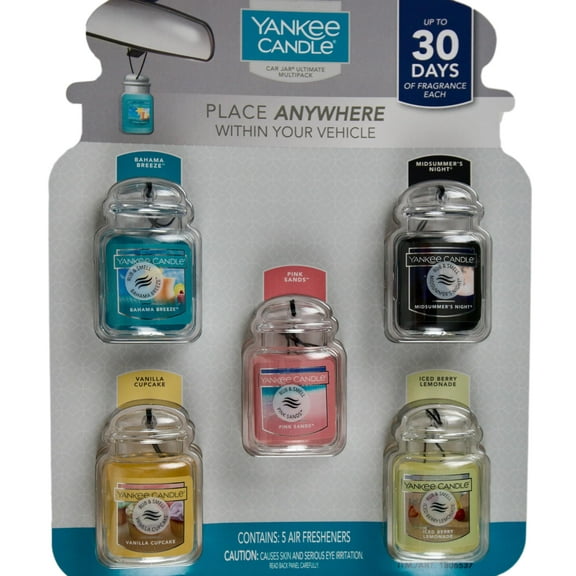 Yankee Candle Car Jar Ultimate Multipack, 5 Air Fresheners