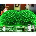 thumbnail image 1 of Green Christmas Net Lights 360 LED 12ft x 5ft Bush Lights Outdoor Plug in 8 Modes with Remote Connectable Mesh Lights for Christmas Patrick Day Decorations（Transparent Wire）, 1 of 8