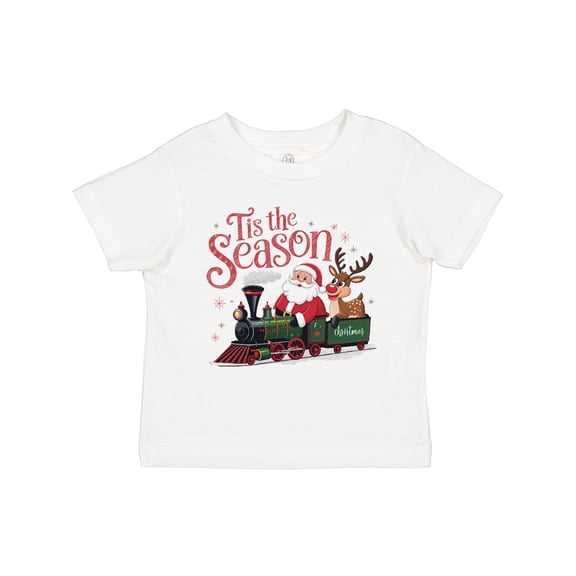 Inktastic Tis the Season Christmas Train Boys or Girls Toddler T-Shirt