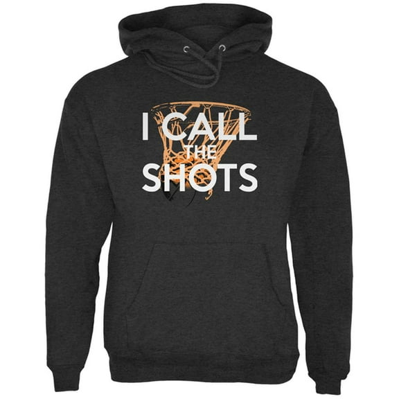 I Call the Shots Basketball Mens Hoodie Charcoal Heather MD