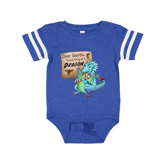 Inktastic Dear Santa, Please Bring Me a Dragon- Christmas wish Boys or Girls Baby Bodysuit
