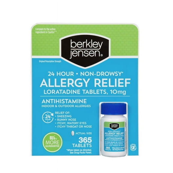Berkley Jensen Allergy Relief Loratadine 10mg, 365 Tablets - 2 Pack