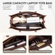 thumbnail image 3 of Bolsa Tote para Laptop RAINSMORE Impermeable para Mujeres 15.6'' Marrón, 3 of 8