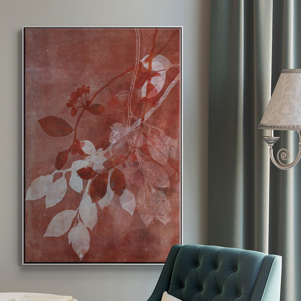 Branching Out XVI Framed Premium Gallery Wrapped Canvas - Ready to Hang - 17 x 25 - White Floating Frame