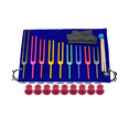 thumbnail image 2 of 9 Pieces of Colorful Solfeggio Aluminum Alloy Tuning Forks, Tuning Forks for Therapy, Voice Therapy Black, 2 of 6