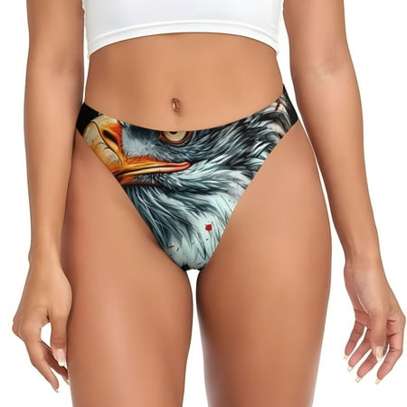 Sigee USA Bald Eagle for Women s G-String Panty  Low Rise  Soft Lace Perfect for Everyday Wear or Special Occasions-3X-Large