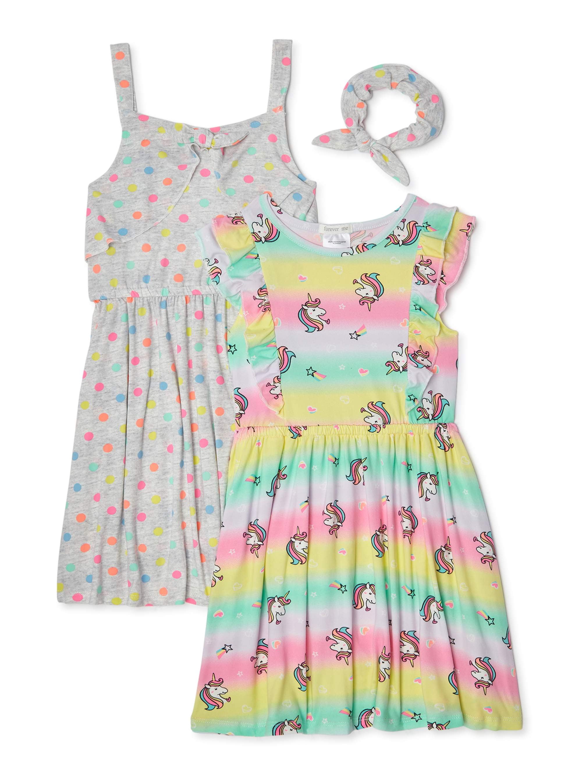 Forever Me - Forever Me Girl’s Short Sleeve & Sleeveless Ruffled Detail