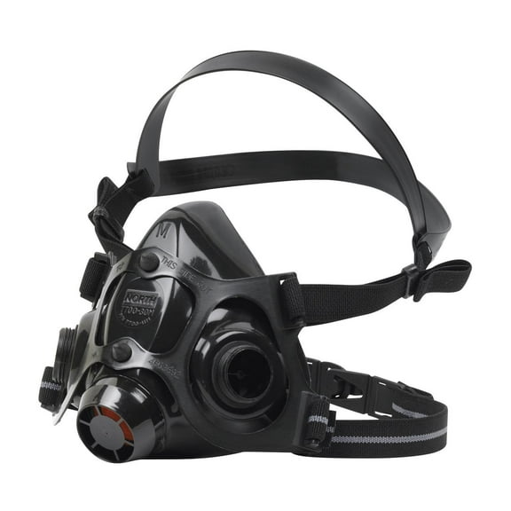 North 7700 Series Half Mask Silicone Respirator with Dual Cartridge Connectors for N-Series. Size Small (770030S)