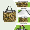 thumbnail image 4 of SunFlowers Garden Tools Bag, Water-proof Oxford Garden Tote Home Organizer Gardening Tool Bag Kit Holder with 8 Pockets for Indoor and Outdoor Gardening(Tools Not Included), 4 of 6