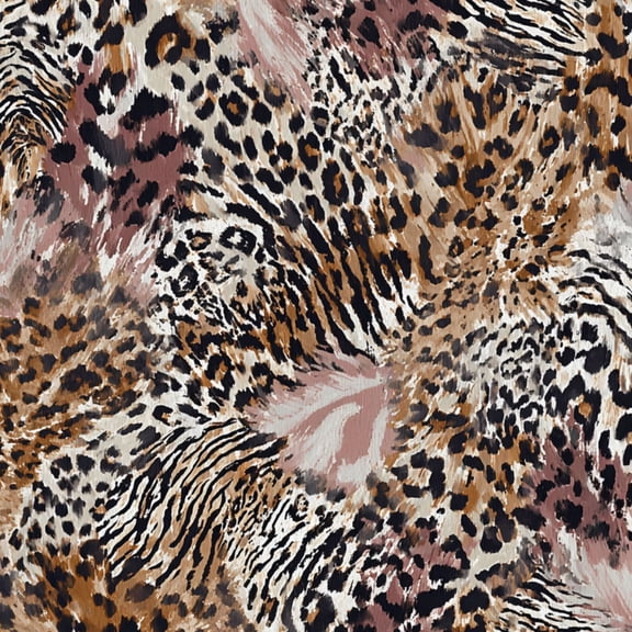 Peel and Stick Wallpaper Leopard zebra tiger mix furry 24in x 118in Contact Paper Removable Self Adhesive Wall Mural Wall Decor for Bedroom Kitchen Cabinets