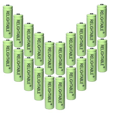 20 AA Rechargeable Batteries NiMH 600mAh 1.2v Garden Solar Ni-Mh Light LED C20